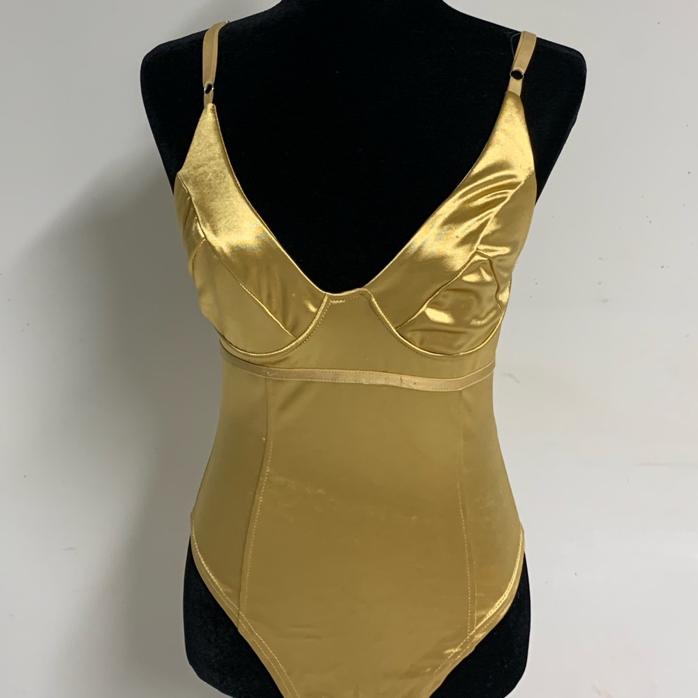 NWOT Gold Body Suit Top